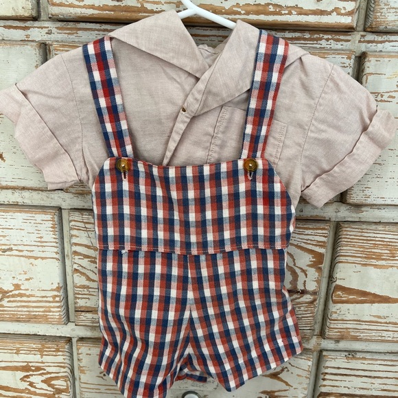 2 pc Bundle of Vintage 60’s Toddler overalls 12-18 months or small 2 year old - Picture 2 of 13